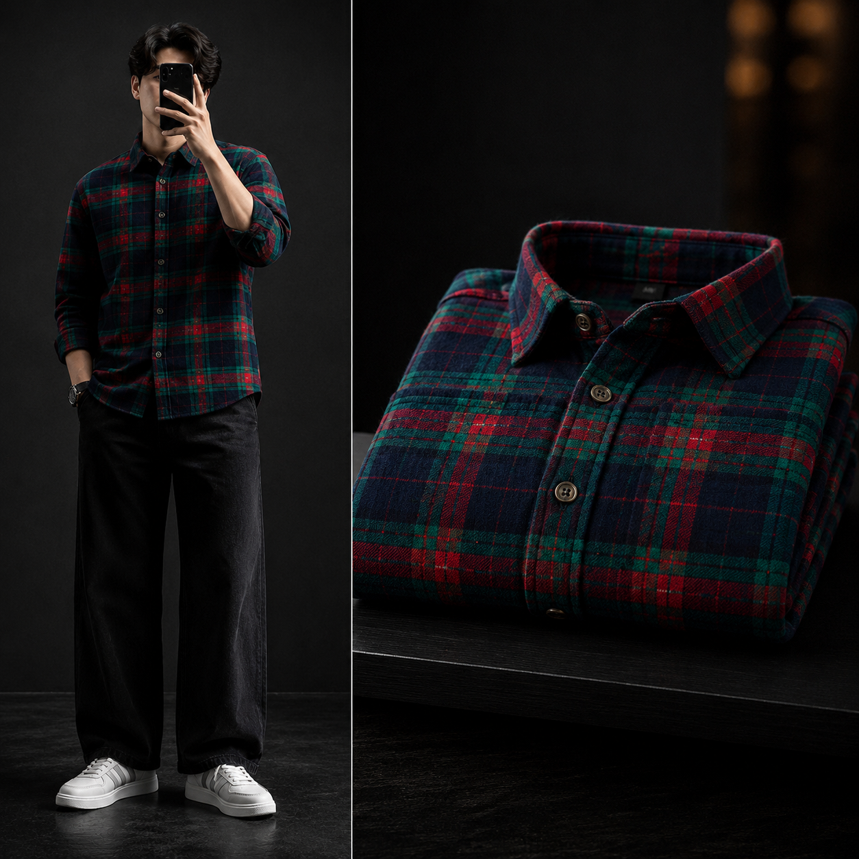 Premium Men's Check Shirt Combo Pack (Pack of 5)