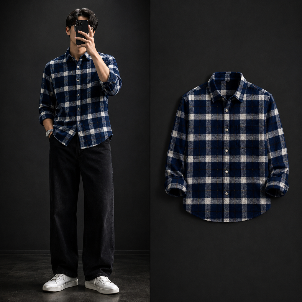Premium Men's Check Shirt Combo Pack (Pack of 5)