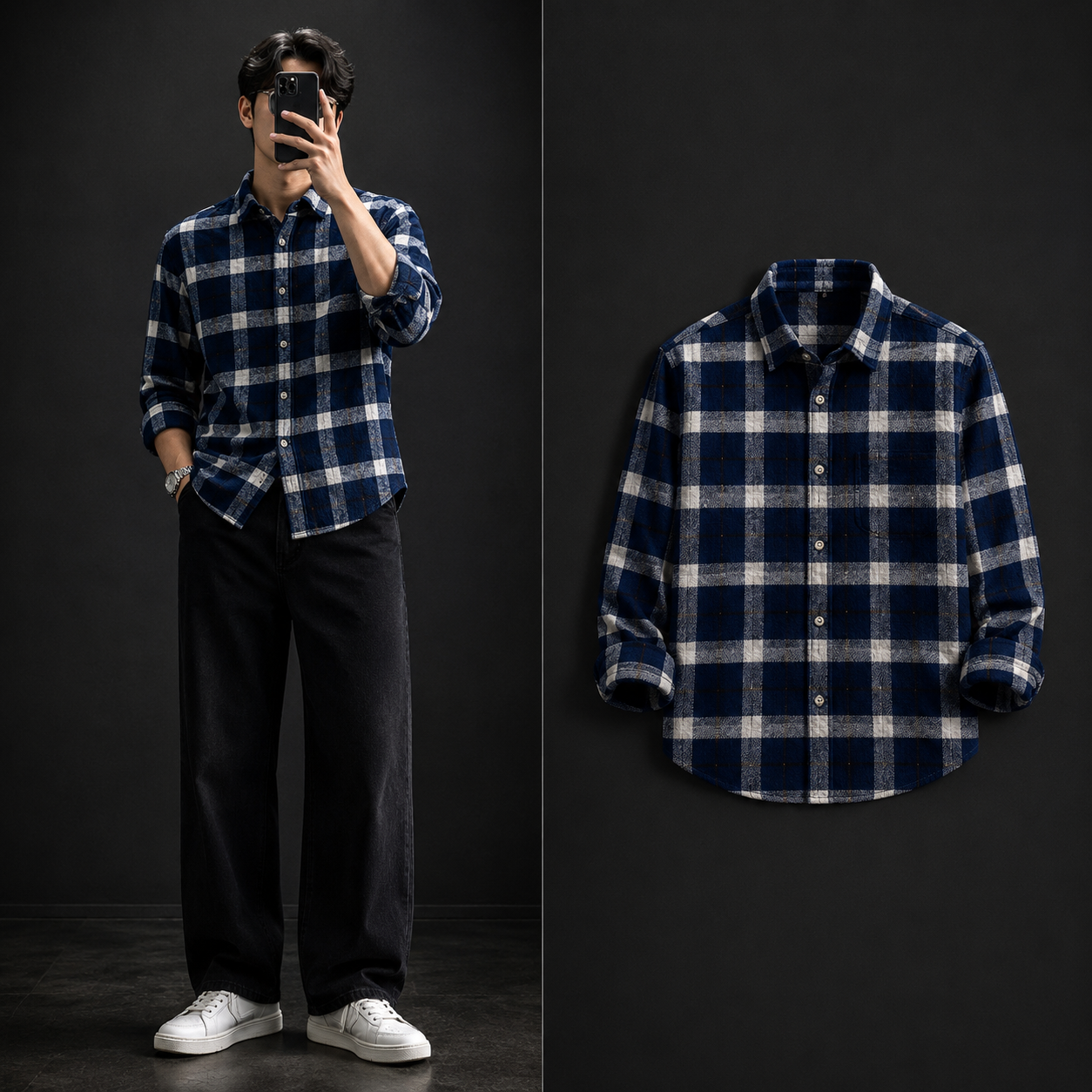 Premium Men's Check Shirt Combo Pack (Pack of 5)