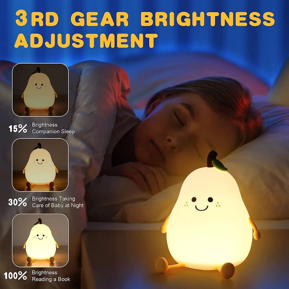 silicon pear lamp